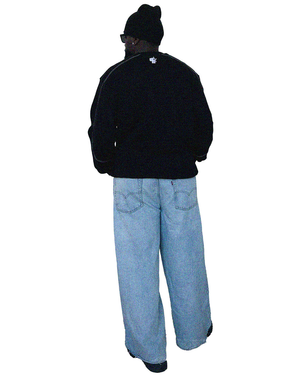 Denim Patch Sweater