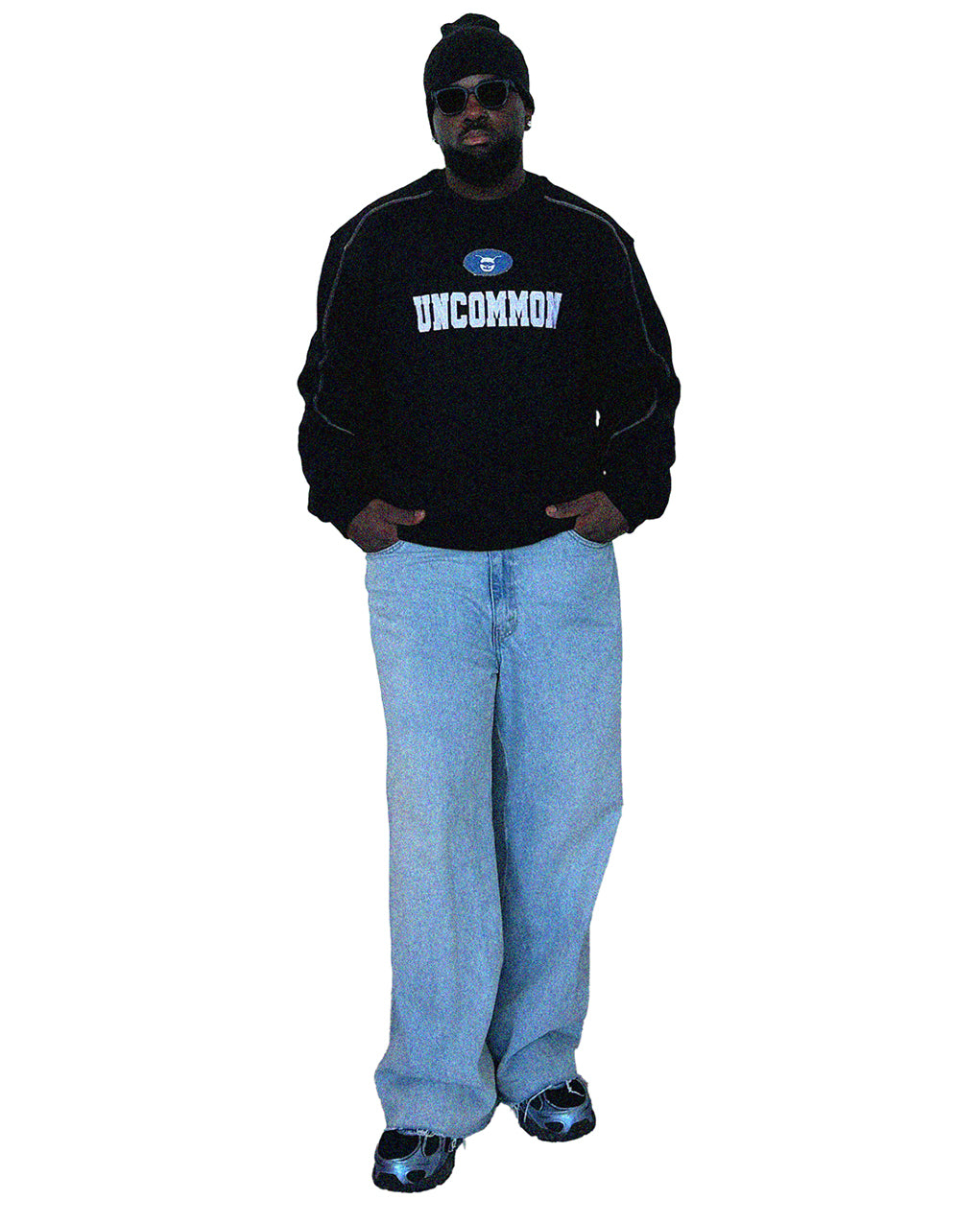 Denim Patch Sweater